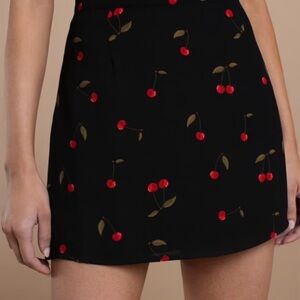 Tobi Black Cherry Mini Skirt